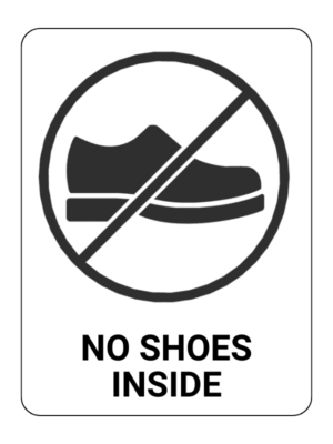 "No Shoes Inside" Sign - Image 2